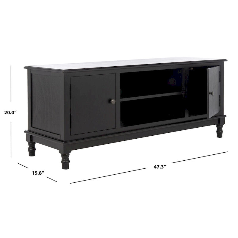 SAFAVIEH Tess 2-Door 1-Shelf TV Media Stand - 47.3 W x 15.8 L x 20 H - 47Wx16Dx20H