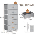 VredHom Vertical 5 Drawers Storage Tower