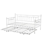 Twin Daybed with Trundle-Metal daybed with pop up trundle for Adults