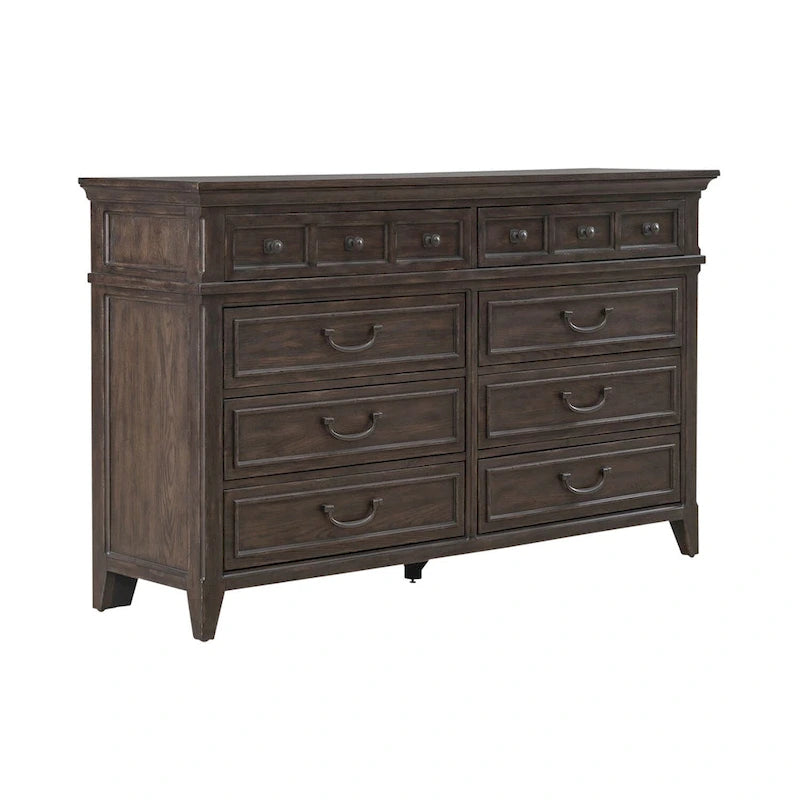 Paradise Valley Saddle Brown 8 Drawer Dresser