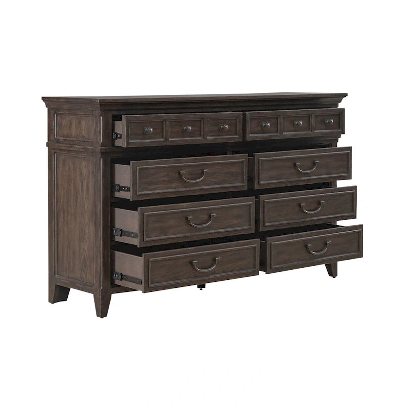Paradise Valley Saddle Brown 8 Drawer Dresser
