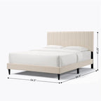 Queen Size Tufted Upholstered Platform Bed