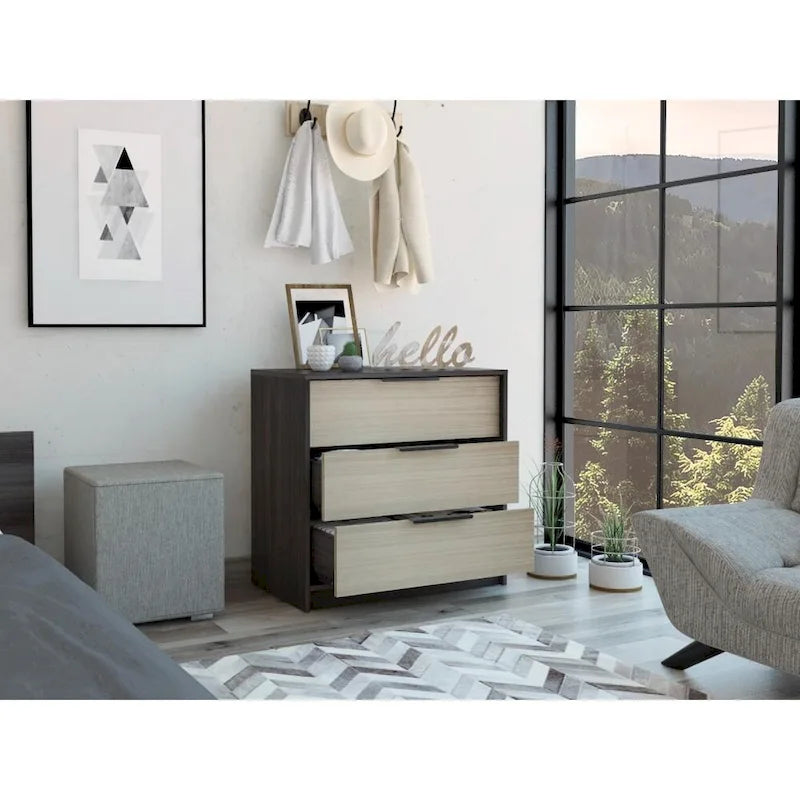 Kaia 3 Drawers Dresser, Superior Top