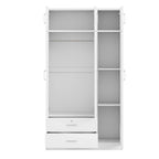 Mirror Wardrobe with 2 Drawers and Top Cabinet by Harper&Bright Designs