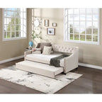 Daybed with Trundle Upholstered Tufted Sofa Bed,full Size