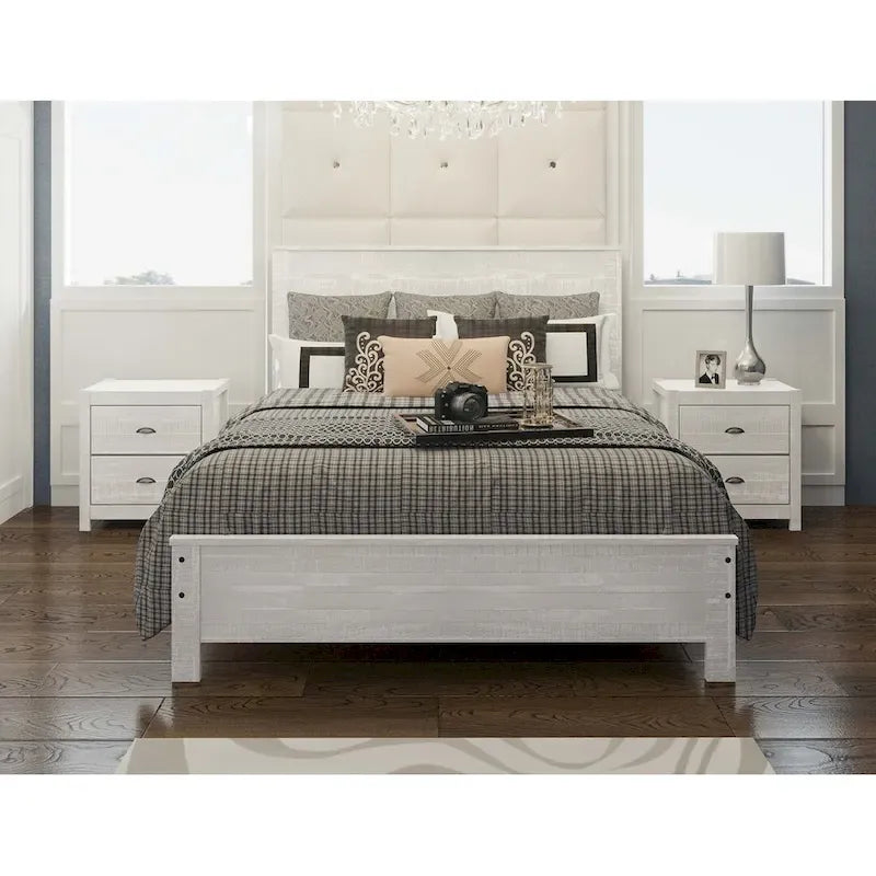 Yes4wood Albany Twin Bed Frame with Headboard, Solid Wood