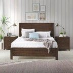 Yes4wood Albany Twin Bed Frame with Headboard, Solid Wood