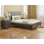Yes4wood Albany Twin Bed Frame with Headboard, Solid Wood