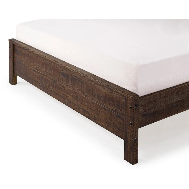 Yes4wood Albany Twin Bed Frame with Headboard, Solid Wood