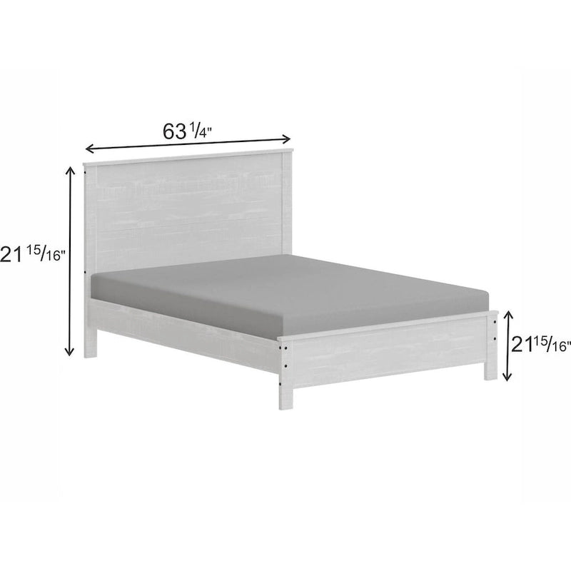 Yes4wood Albany Twin Bed Frame with Headboard, Solid Wood
