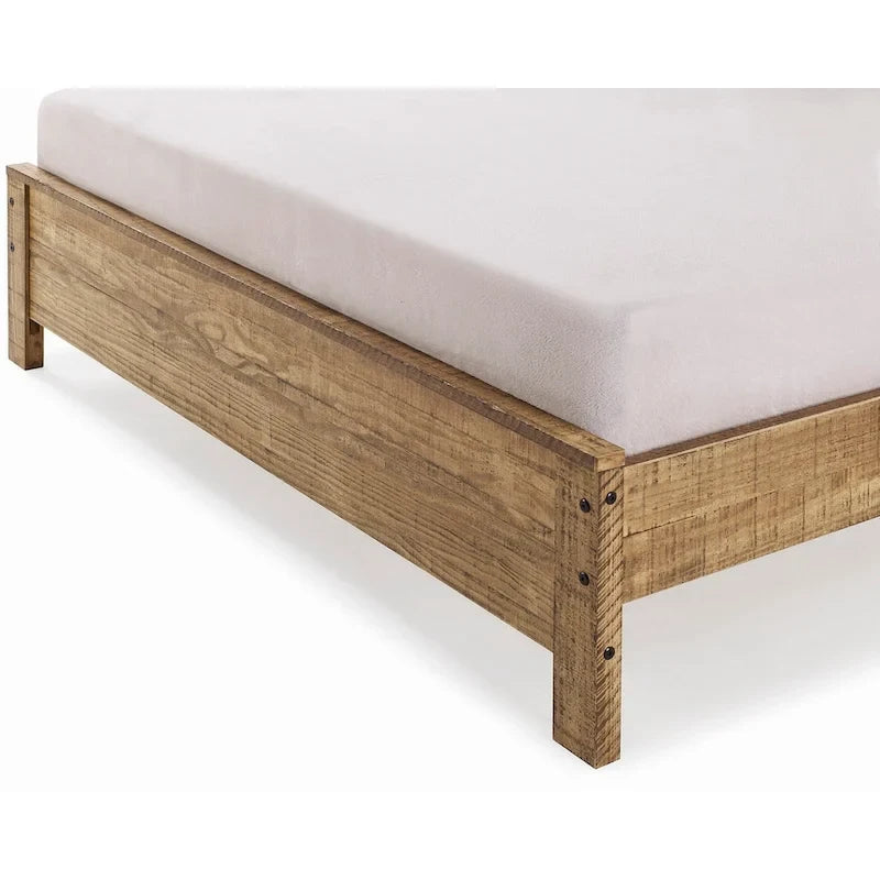 Yes4wood Albany Twin Bed Frame with Headboard, Solid Wood