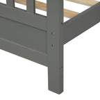 Wood Platform Bed with Headboard & Footboard, No Box Spring Needed