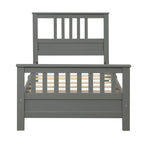 Wood Platform Bed with Headboard & Footboard, No Box Spring Needed