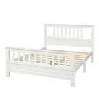Wood Platform Bed with Headboard & Footboard, No Box Spring Needed