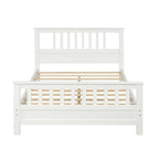 Wood Platform Bed with Headboard & Footboard, No Box Spring Needed