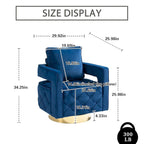 Fabric pull buckle living room rotating leisure chair, reception and negotiation chair