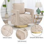 Fabric pull buckle living room rotating leisure chair, reception and negotiation chair