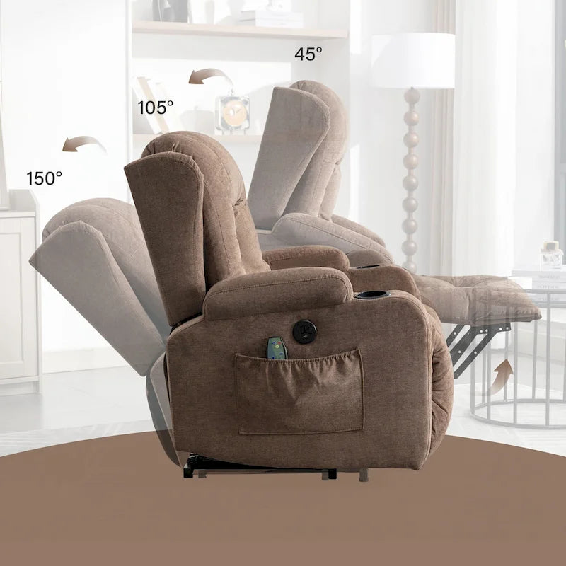 Recliner Chair for Living Room with Side Pocket