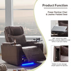 Power Motion Recliner with 2 Convenient Cup Holders