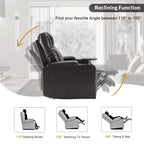 Power Motion Recliner with 2 Convenient Cup Holders
