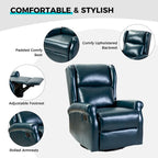 Baksoho Swivel Nursery Faux Leather Recliner with Metal Base Set of 2 by HULALA HOME