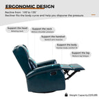 Baksoho Swivel Nursery Faux Leather Recliner with Metal Base Set of 2 by HULALA HOME