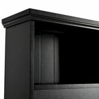 5-in-1 Entryway Bench with Shutter-shaped Doors, Coat Rack, Cushion and 4 Sturdy Hooks