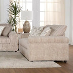 Roundhill Furniture Nason Wide Wale Corduroy Sofa, Loveseat, and Ottoman Set