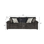 Roundhill Furniture Nason Wide Wale Corduroy Sofa, Loveseat, and Ottoman Set
