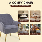 Suellyn 25.2-inch Wide Armrest Modern Chair
