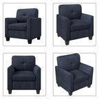 Mid-Century Upholstered Accent Chair Single Sofa with Armrest - 32.5Lx28.9Wx36.2H