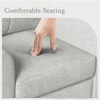 Mid-Century Upholstered Accent Chair Single Sofa with Armrest - 32.5Lx28.9Wx36.2H