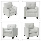 Mid-Century Upholstered Accent Chair Single Sofa with Armrest - 32.5Lx28.9Wx36.2H