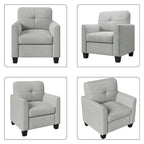 Mid-Century Upholstered Accent Chair Single Sofa with Armrest - 32.5Lx28.9Wx36.2H