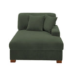 Upholstered Corduroy Modular Sectional Sofa with 2 throw pillows