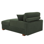 Upholstered Corduroy Modular Sectional Sofa with 2 throw pillows