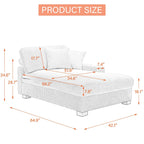 Upholstered Corduroy Modular Sectional Sofa with 2 throw pillows