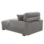 Upholstered Corduroy Modular Sectional Sofa with 2 throw pillows