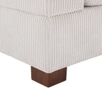 Upholstered Corduroy Modular Sectional Sofa with 2 throw pillows