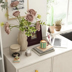 White Shoe Storage Bench with Cushioned Seat and Adjustable Shelves