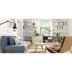 White Shoe Storage Bench with Cushioned Seat and Adjustable Shelves