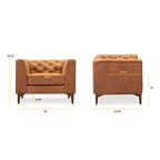 Poly & Bark Essex Lounge Chair - Full Grain Genuine Italian Leather