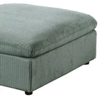 8 Piece Corduroy Upholstered Modular Sectional Sofa with Ottoman