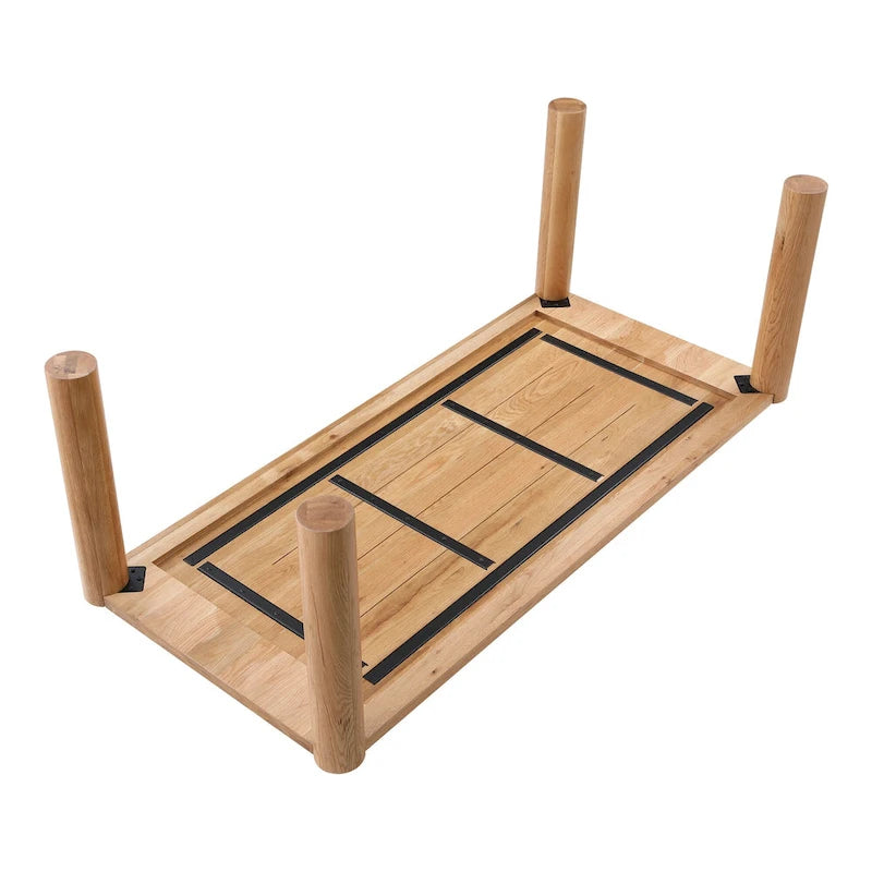 Aurelle Home Posy Modern Solid Oak Dinning Table