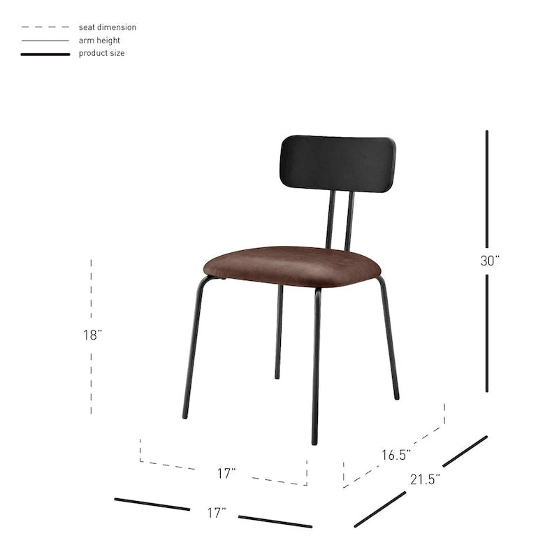 Judith PU Dining Side Chair, (Set of 4)