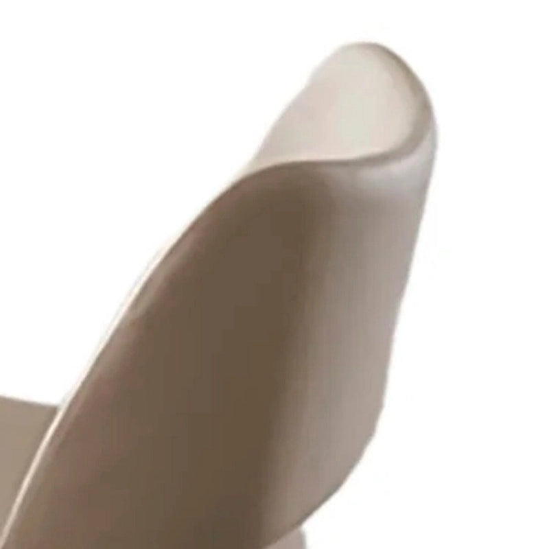 Hem 22 Inch Dining Chair Set of 2, Beige Faux Leather, Armless Open Back