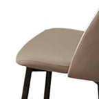 Hem 22 Inch Dining Chair Set of 2, Beige Faux Leather, Armless Open Back