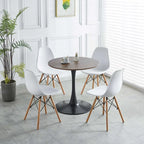 31.5Tulip Dining Table for 2-4 people With Round Mdf Table Top, Pedestal Dining Table, End Table Leisure Coffee Table