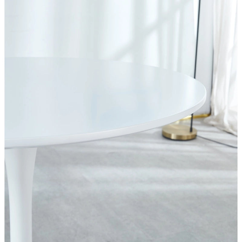 31.5Tulip Dining Table for 2-4 people With Round Mdf Table Top, Pedestal Dining Table, End Table Leisure Coffee Table