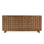 Classic Home Bast 4-Door Reclaimed Pine Wood Buffet Sideboard